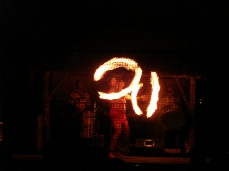 Luau fire dancing Kona